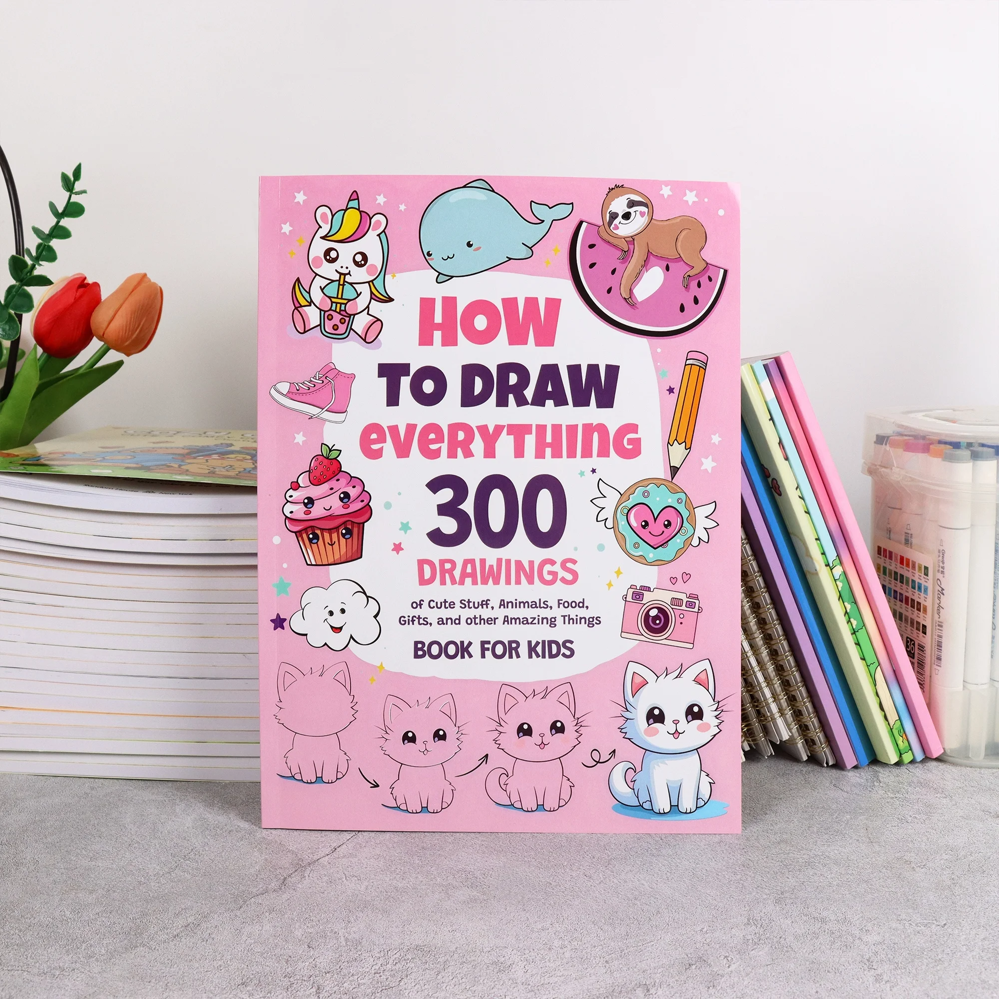 

How To Draw Everything: 300 Drawings of Cute Stuff, Animals, Food, Gifts, and other Amazing Things | Book For Kids