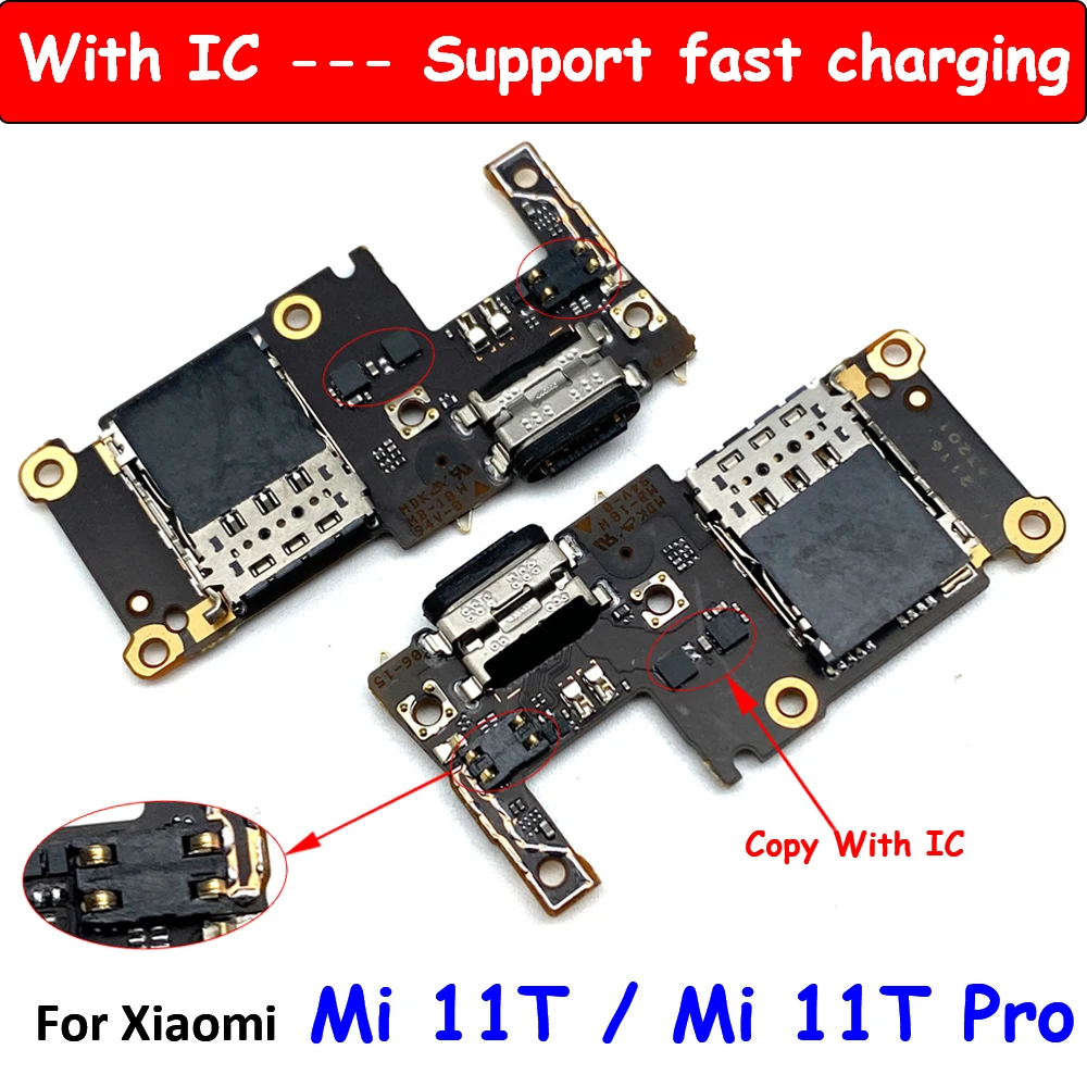 

NEW USB Charger Dock Plug Socket Connector Charging Port Microphone Flex Cable Replacement Parts For Xiaomi Mi 11T 12T 12 Pro