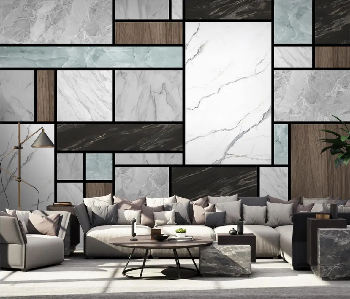 

beibehang custom Nordic Jazz White Marble stone Photo Mural 3D home Decoration Wall Painting Living Room Wallpaper papier peint