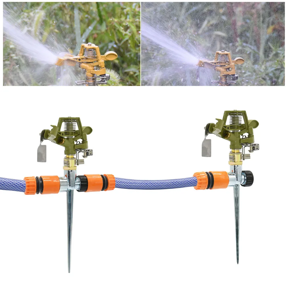360 Degree Rotating Jet Sprinklers Metal Rocker Nozzles 1/2