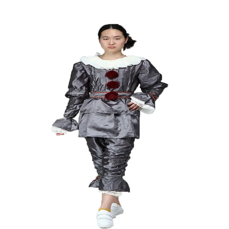 2025 جديد Pennywise قناع المهرج أزياء الهالوين التأثيرية بدلة نسائية تقليدية للمسرح الصيني مادة عالية الجودة