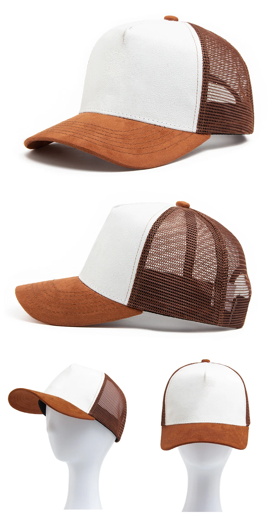 Neue Sommer Wildleder Trucker Hut Männer Mesh Baseball Cap Für Visier Sonne Mode Lässig Frauen Snapback Hip Hop Caps Unisex Einstellbar – Detail 8