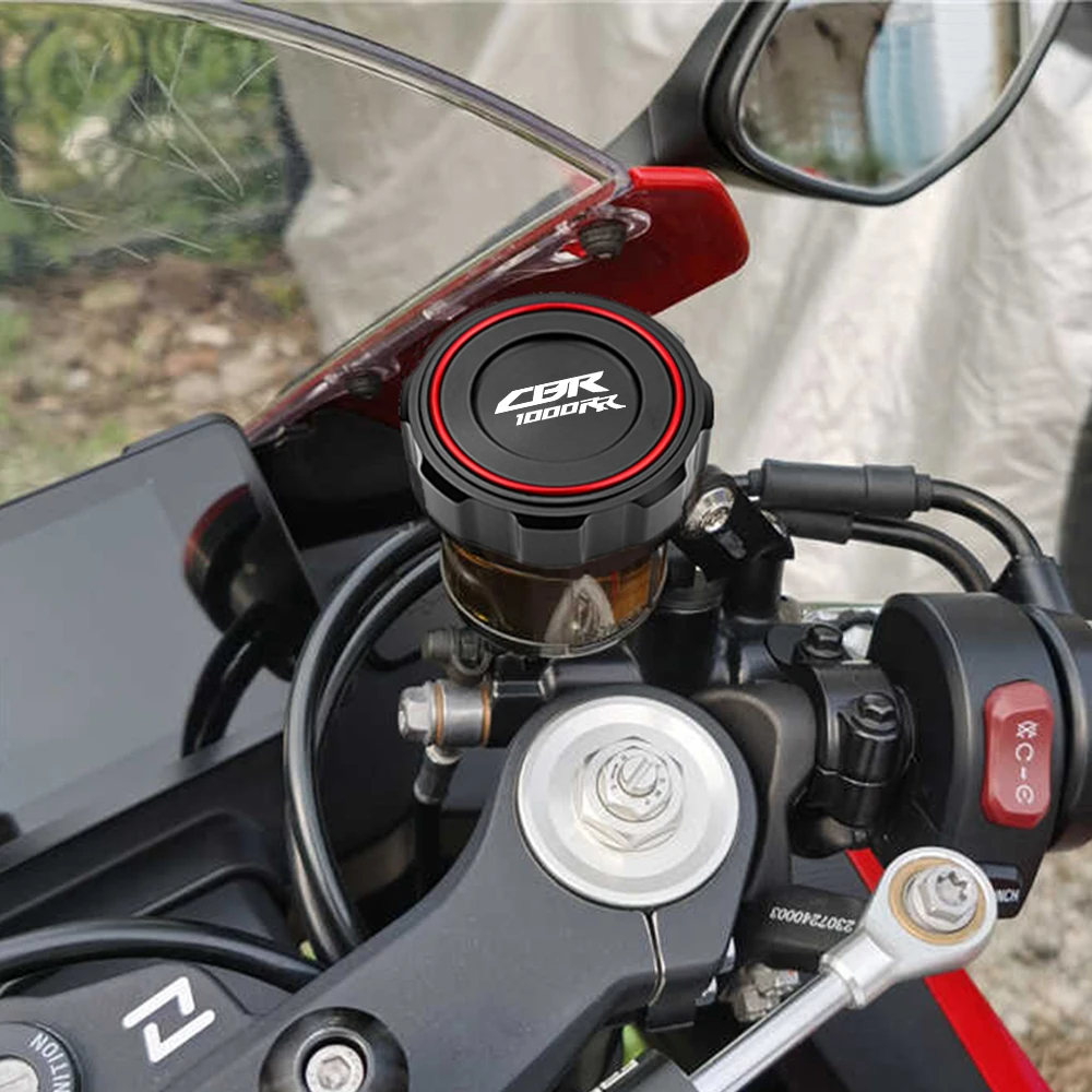 لهوندا CBR1000RR CBR 1000RR CBR 1000 RR 2004-2018 CNC دراجة نارية الجبهة الخلفية سائل الفرامل خزان غطاء زيت المحرك غطاء فتحة التعبئة