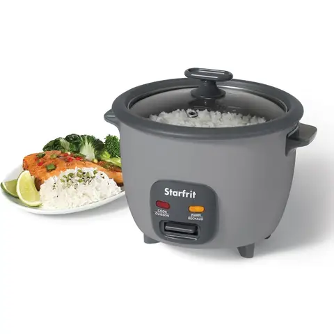 10-Cup Rice Cooker with Ceramic Coating for Healthy Cooking - PFAS-Free Non-Stick Interior Clear Glass Lid for Easy Monitoring