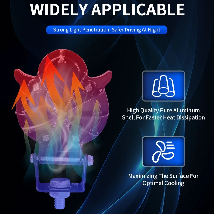 البومة نمط الثلاثي عدسة LED بقعة ضوء كشافات مقاومة للماء للدراجات النارية سيارة على الطرق الوعرة E-الدراجة اختراق اكسسوارات السيارات