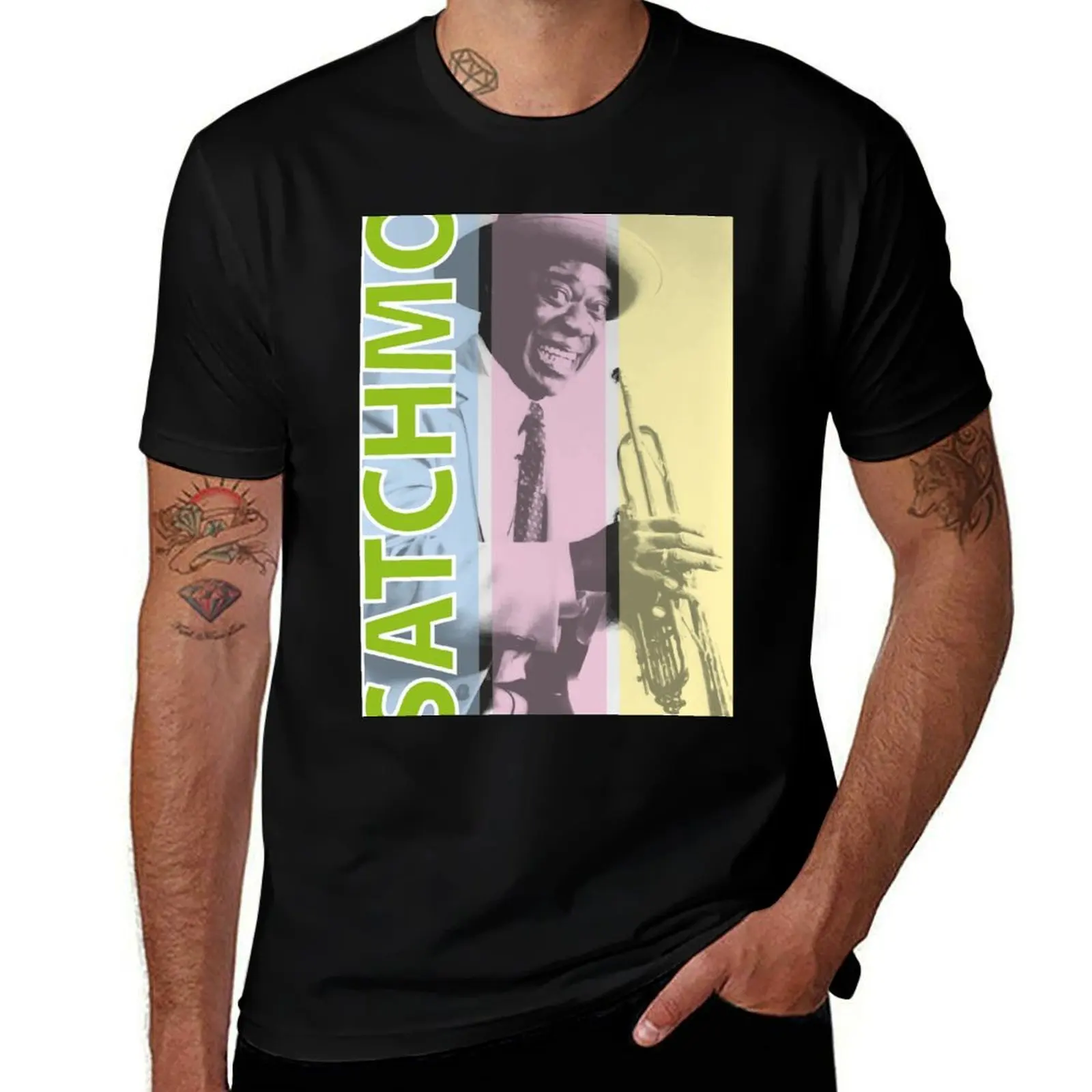 

Satchmo - Louis Armstrong T-Shirt tops Clothing rapper graphic tees t shirt men
