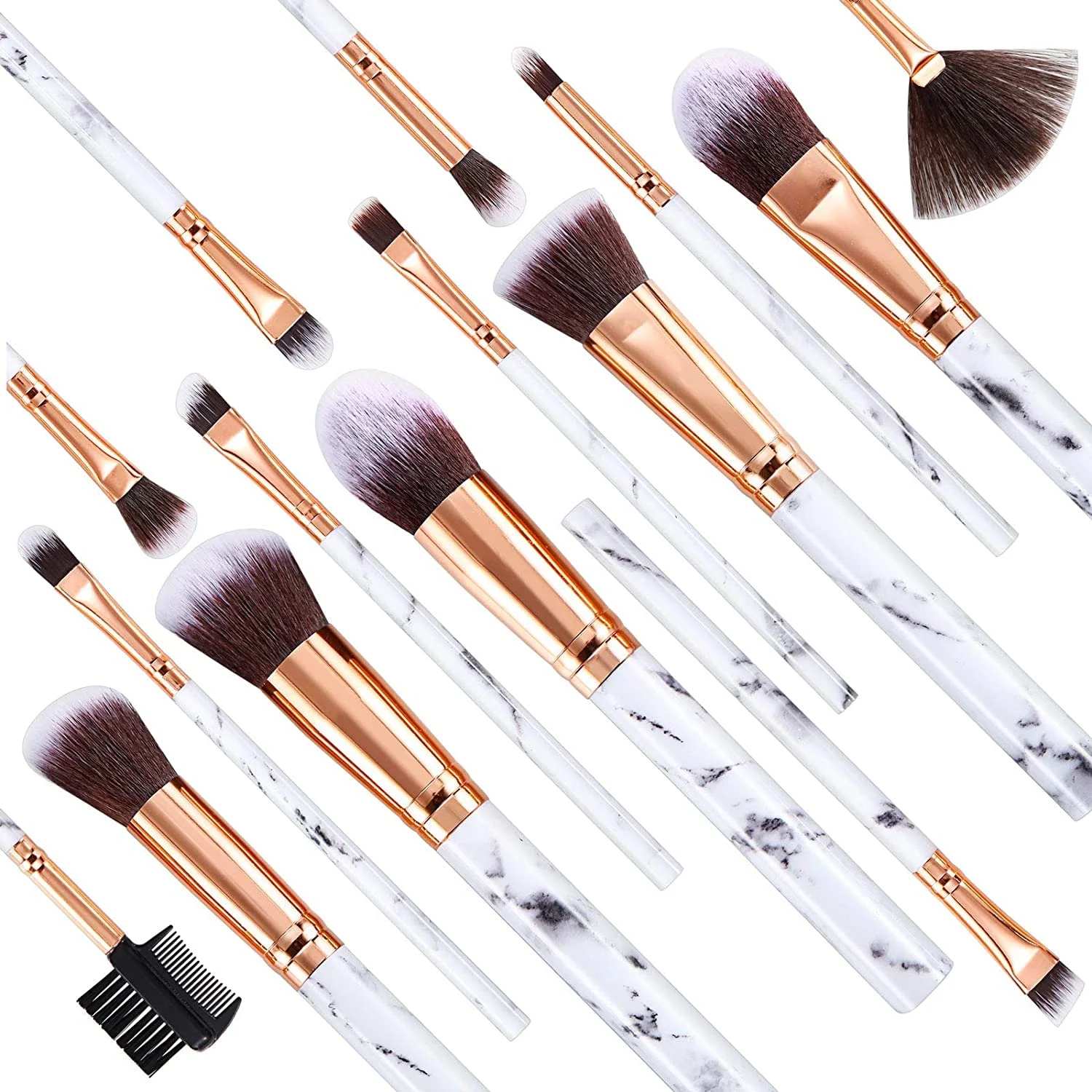 10pcs Makeup Brushes Set Foundation Blush Powder Eyeshadow Professiona Blending Cosmetic Full Set Soft Fluffy Female Makeup Tool