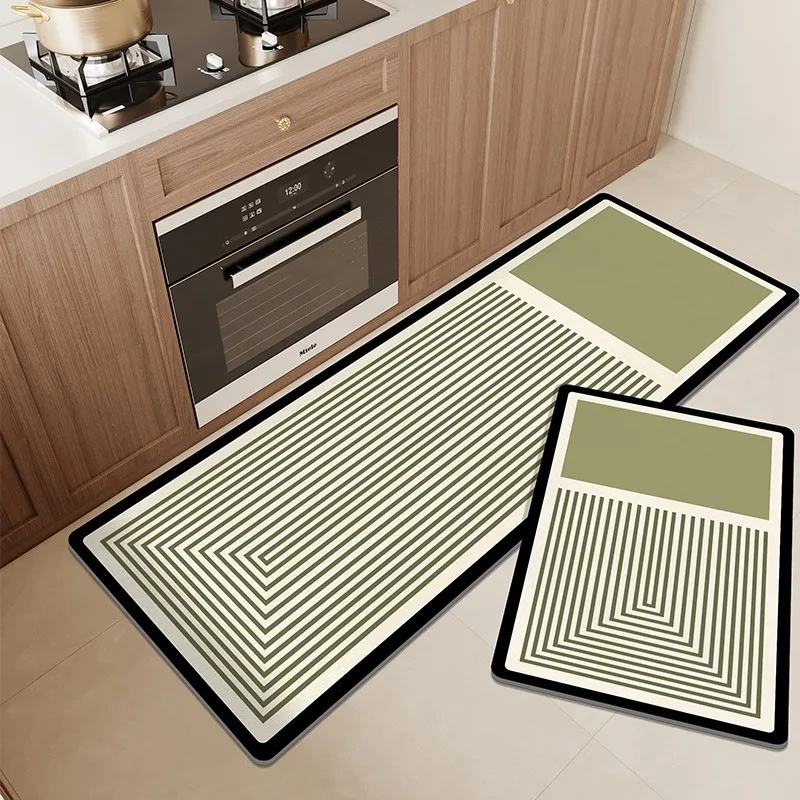 Mat for Kitchen Absorbent Carpet Long Soft Diatom Mud Oil Absorbing Foot Mats Japanese Home Decoration Rug Bathroom Anti-slip