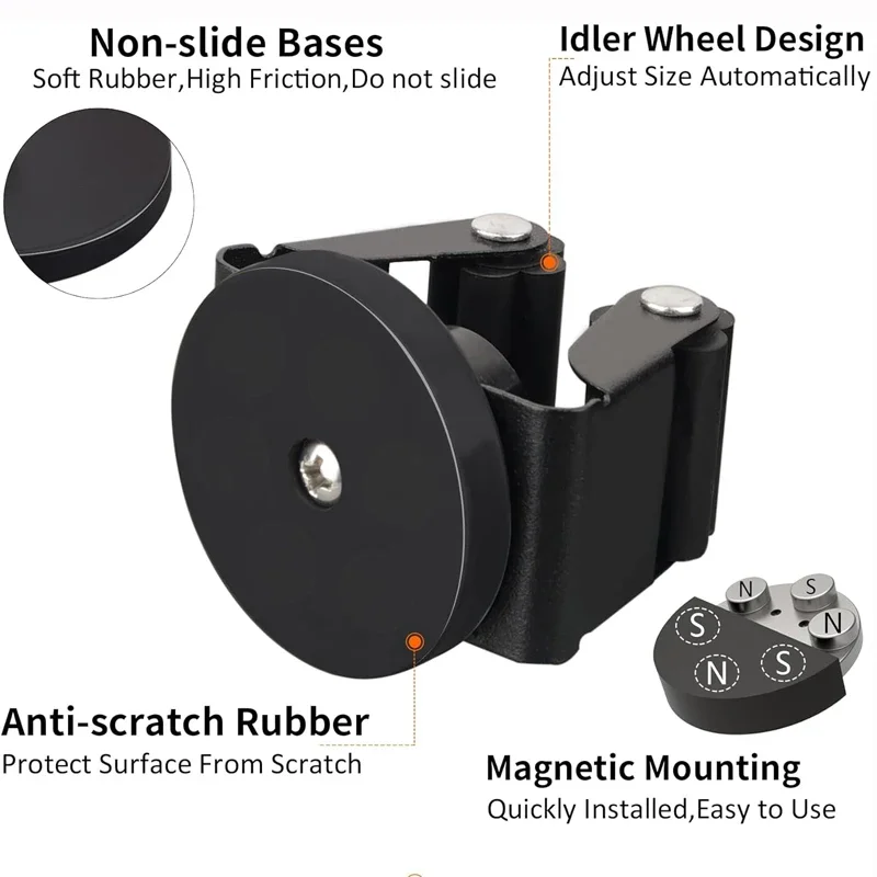 

2/4 pcs Cleaning Tools 43mm Heavy Duty Magnetic Mop Broom Holder, Strong Wall Mount, Cleaning Tools,D1.69 ”