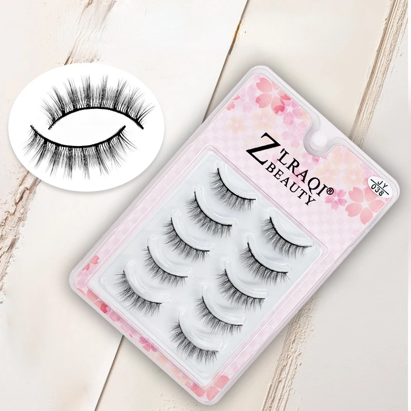 

Natural Sharpened False Eyelashes Five Pairs of Optional False Eyelashes OEM Sample Custom 3D False Eyelashes Eye Lashes