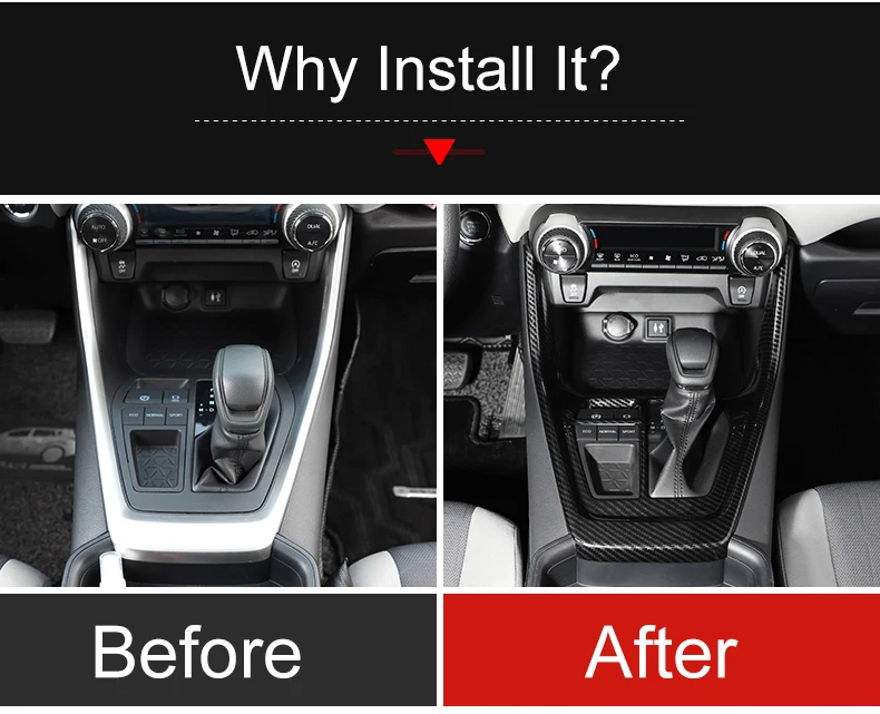 Für Toyota RAV4 XA50 2019 2020 2021 2022 2023 2024 2025 RAV 4 Hybrid ABS Auto-Schaltpanel Dekorationsabdeckung Zubehör – Detail 2