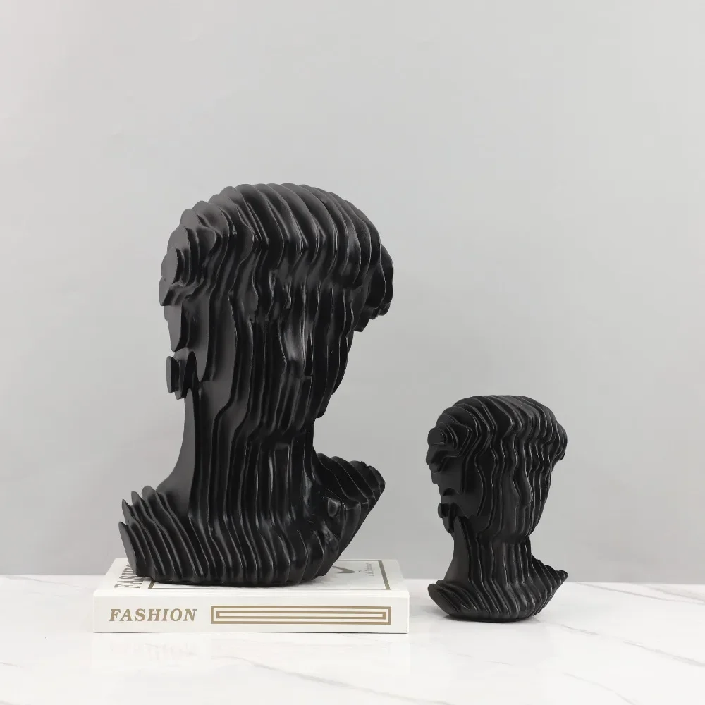 Creative Abstract Figure Head Ornaments Resin Sculpture Simple Living Room Desktop Decorations Aesthetic Decoration Accessories