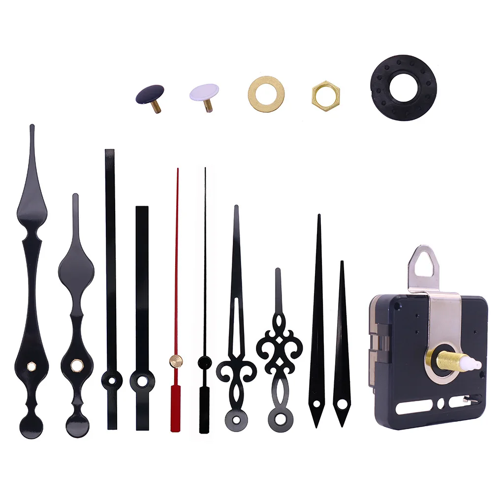 آلية حركة ساعة الحائط الكوارتز الصامتة التي يمكنك صنعها بنفسك مجموعة استبدال أجزاء إصلاح غير موقوتة مع 4 أزواج من الأيدي