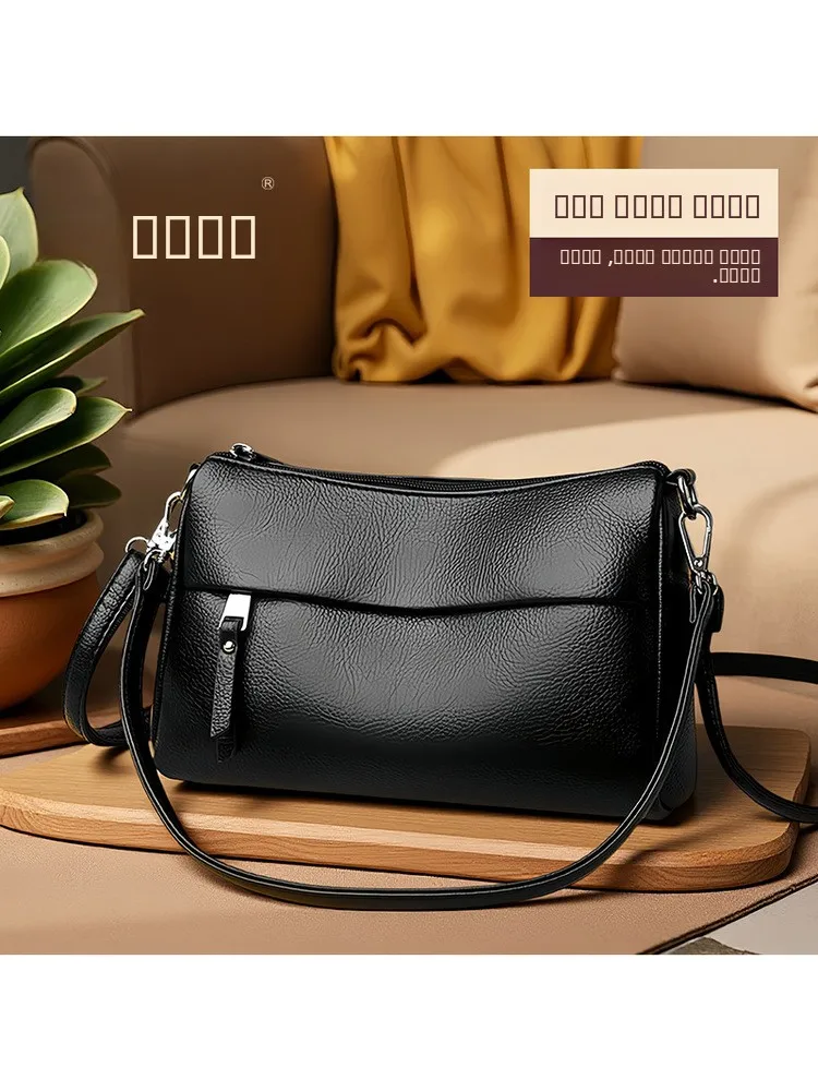 

Кожаная сумка через плечо для женщин, большая вместительная сумка-подушка, модная новинка 2025 года с отстегивающимся ремнем в британском стиле