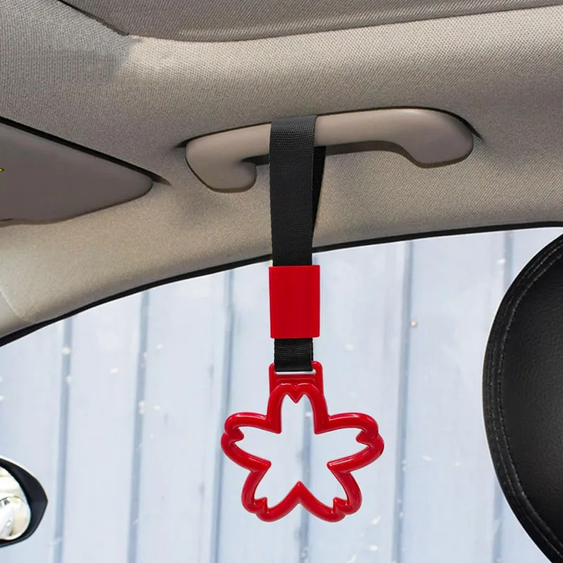 Sakura Star Car Static Strap Warning Hanging Ring Rear Bumper Pull Handle Luminous Design