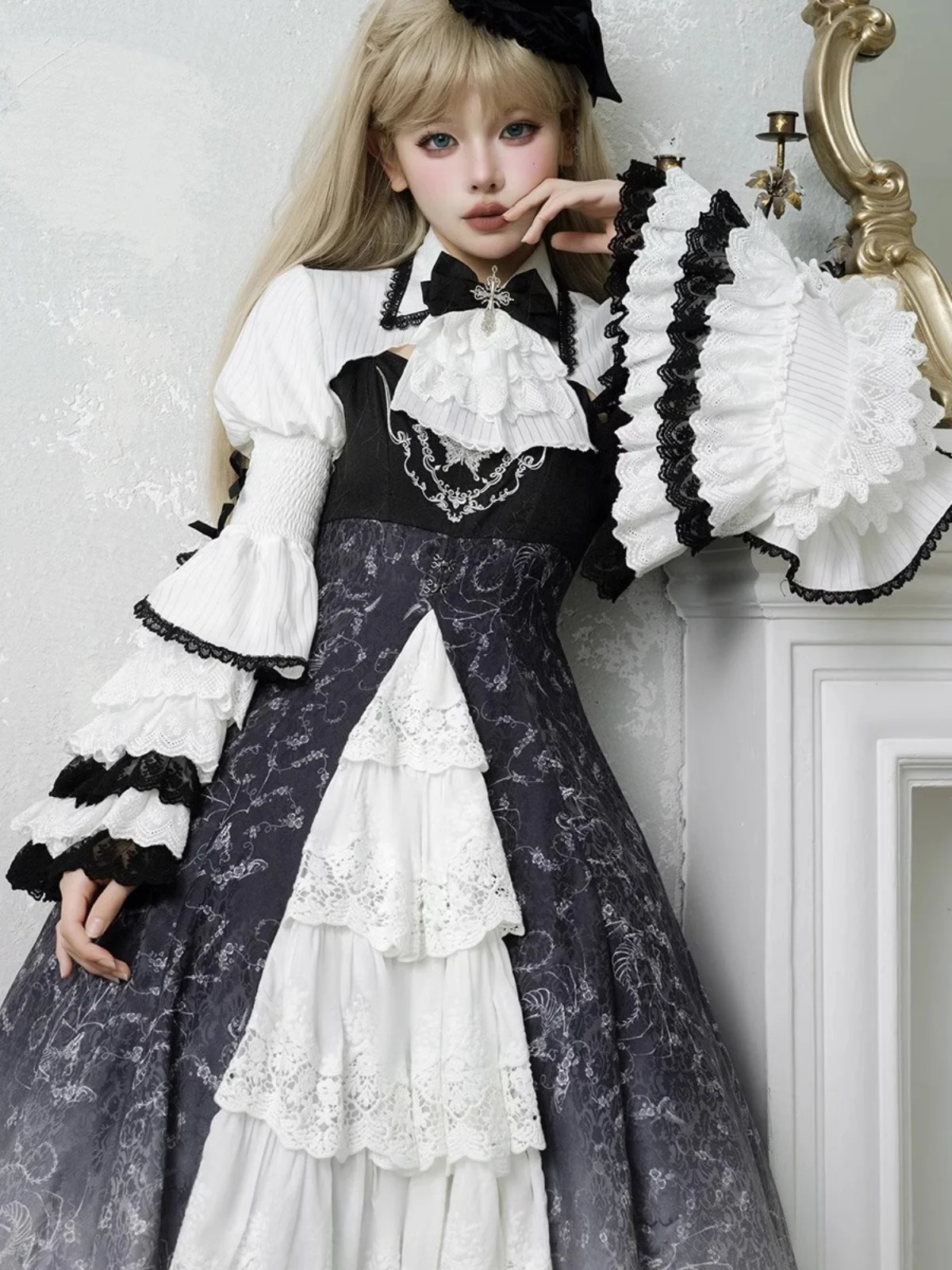 

Original Bone Magic Jsk Dress Dark Lolita Strap Dress Lolita Palace Style Dress Princess Dress Sweet Girl