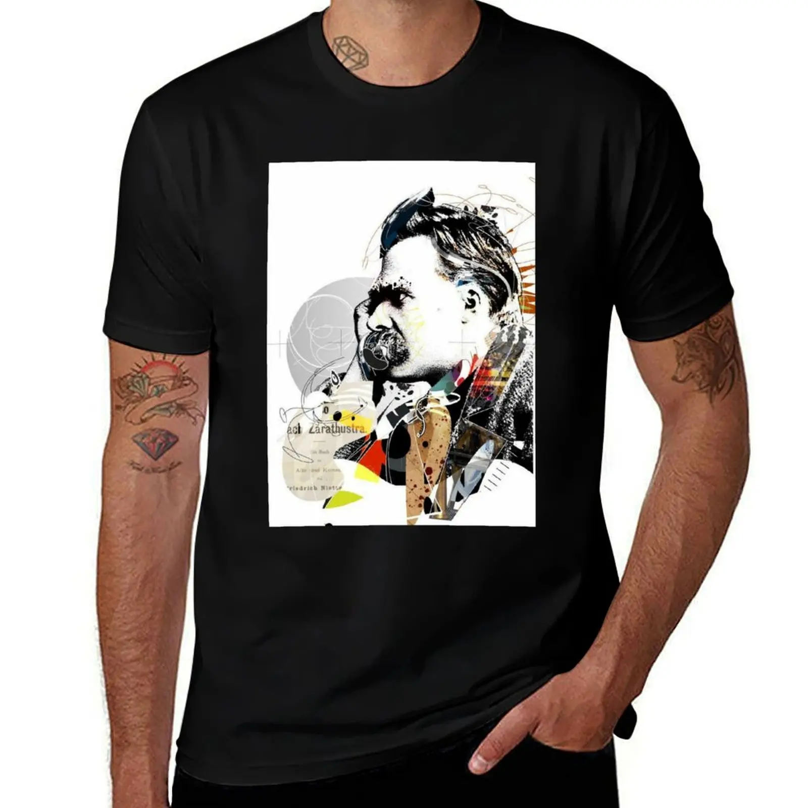 Friedrich Nietzsche T-Shirt Comfort Stretch Tee Shirt T-Shirt