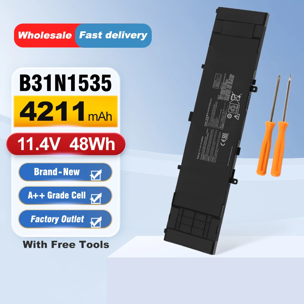

ETESBAY B31N1535 Battery For Asus Zenbook UX310UA UX310UQ UX410UA UX410UQ 11.4V 48Wh/4240mAh
