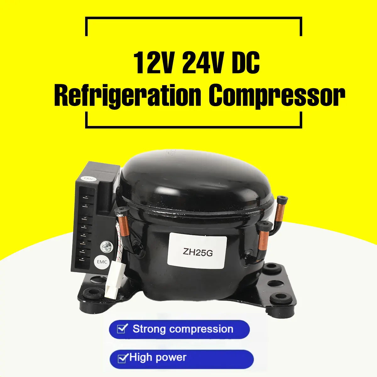 

Контроллер электрической коробки 12 В 24 В постоянного тока для QDZH25G, автомобильный холодильный воздушный компрессор, холодильник, морозильник, морская солнечная батарея R134a