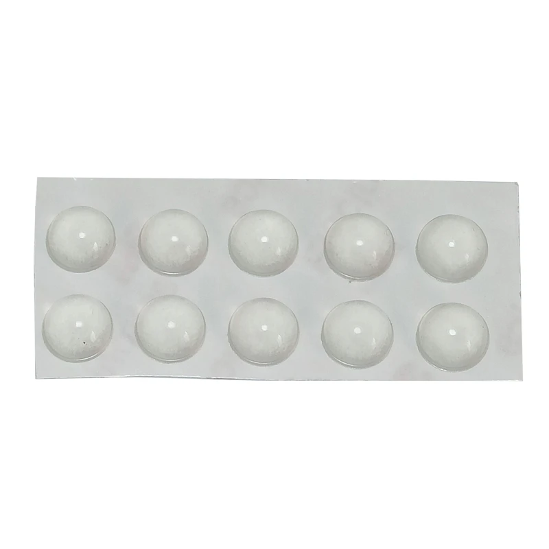 Q5WA 10 Pcs Adhesive Round Silicone Rubber Bumpers Soft Transparent Anti Slip
