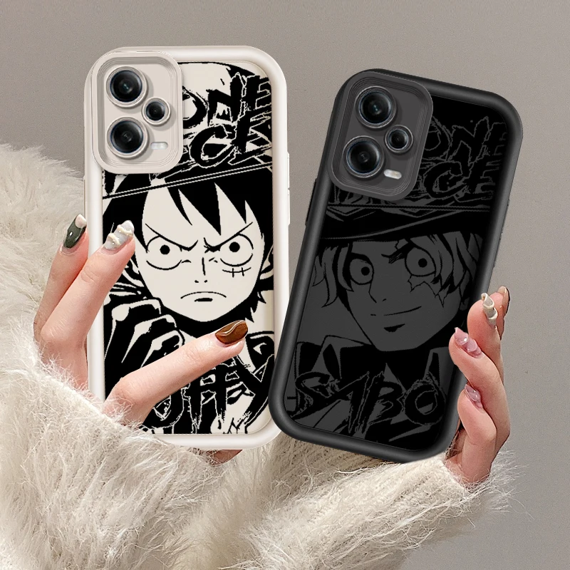 Anime Zoro One Piece Luffy Art Eye Ladder For Xiaomi Redmi Note 13 12 12C 11 11S 10 10C 10A 9C 9A Pro 5G Soft Phone Case