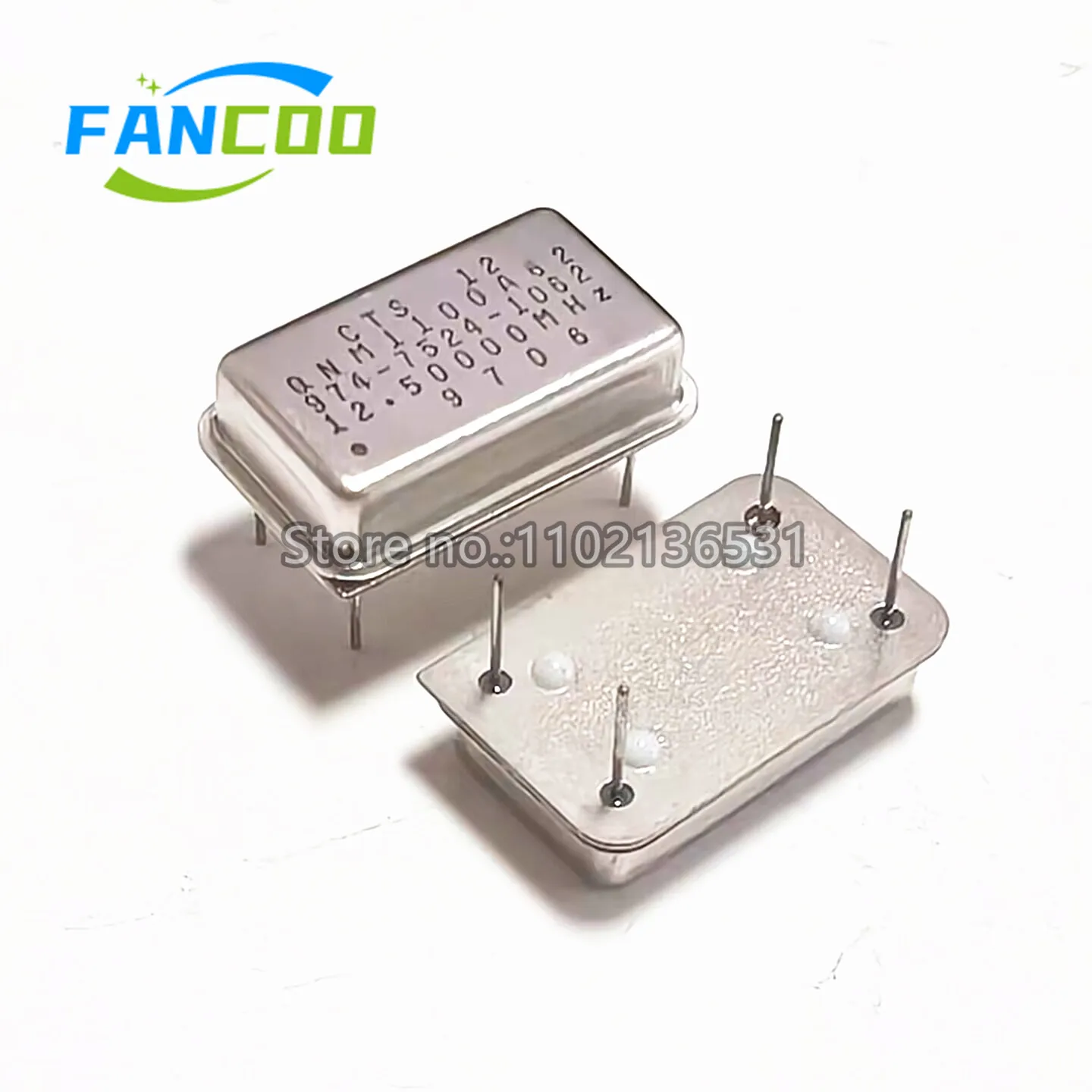 5pcs 12.50000MHZ 12.500M Crystal Oscillator Active OSC DIP-4 Rectangle Full Size 3.3V 5V 12.500MHZ 12.5M 12.500M
