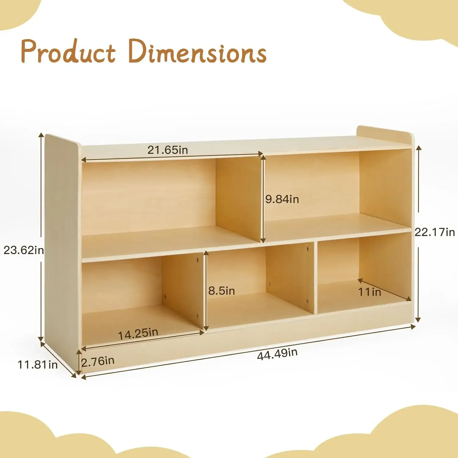 Montessori Shelf Wooden Toy Storage Organizer for Books Toys Toddler book shelf for kids rooms Playroom Nursery Kindergarten