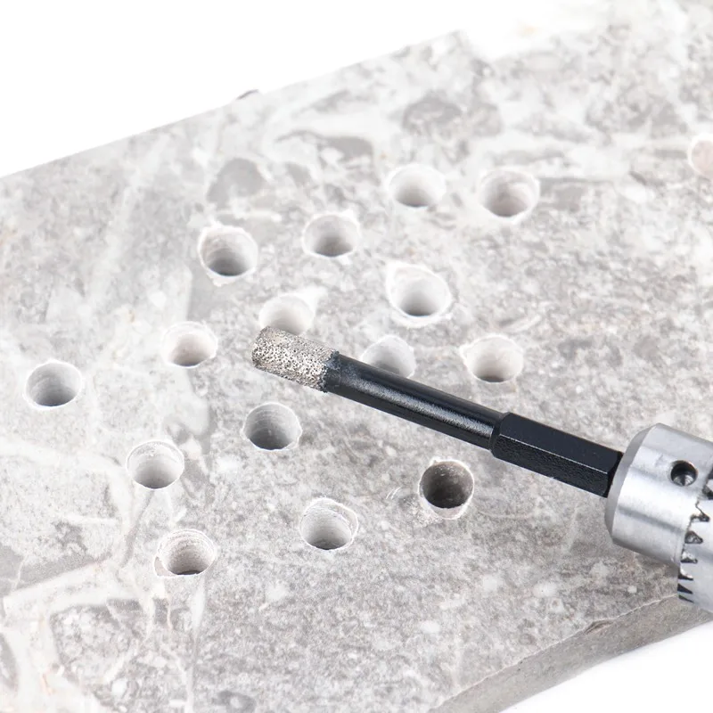 

6/8/10/12/14mm Diamond Dry Drill-Bits-Hole Saw Cutter For Marble Ceramic Tile Hex Shank Power-Tools Drill Bits