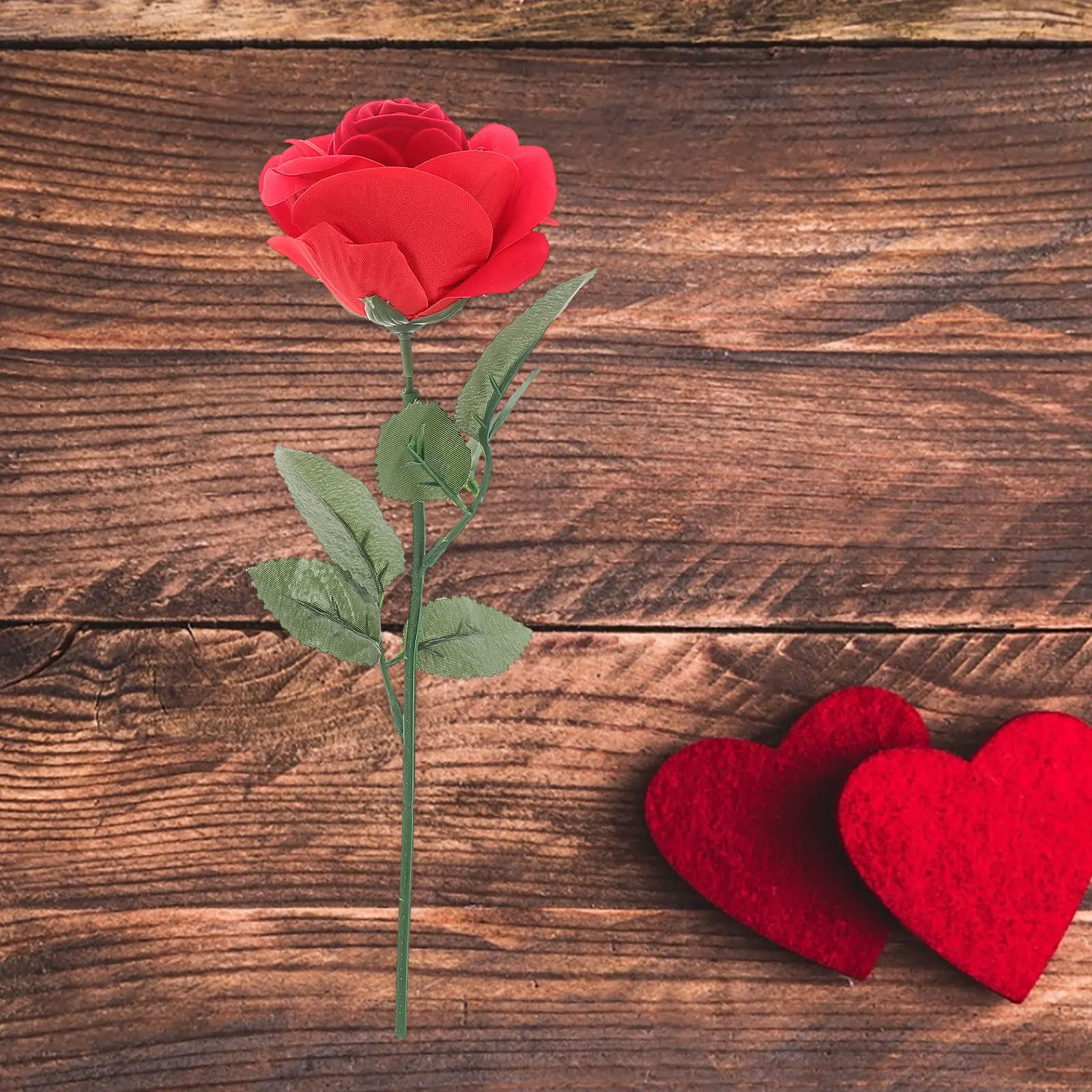 

Rose Shaped Jewelry Box Flocked Ring Earring Case Stemmed Proposal Gift Wedding Anniversary Valentine'S Day Engagement Display