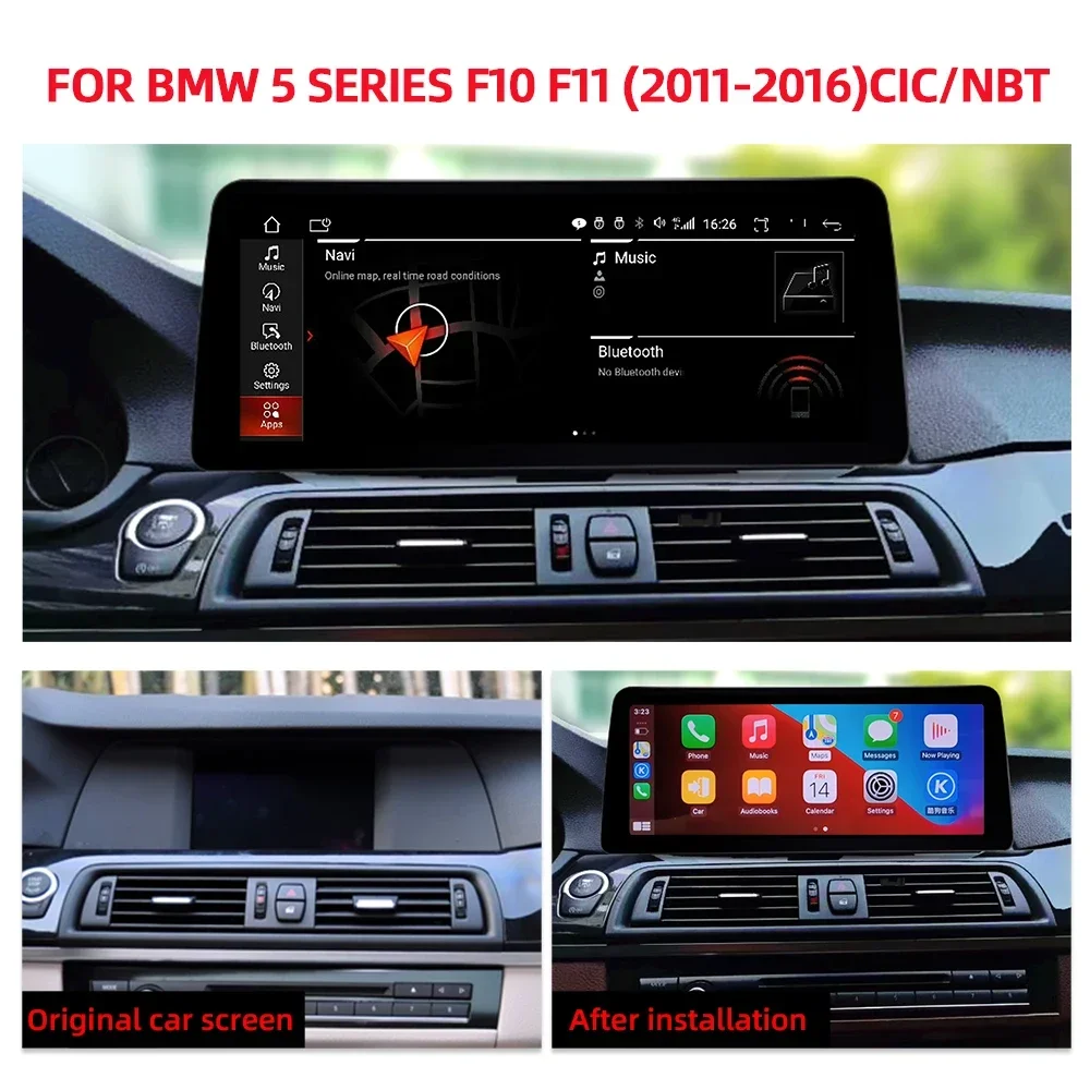 12.3inch  Android 11 car GPS Navigation Multimedia Radio dvd  Player for  Series F10 F11 2011-2016 CIC/NBT  Carplay WIFI 4G