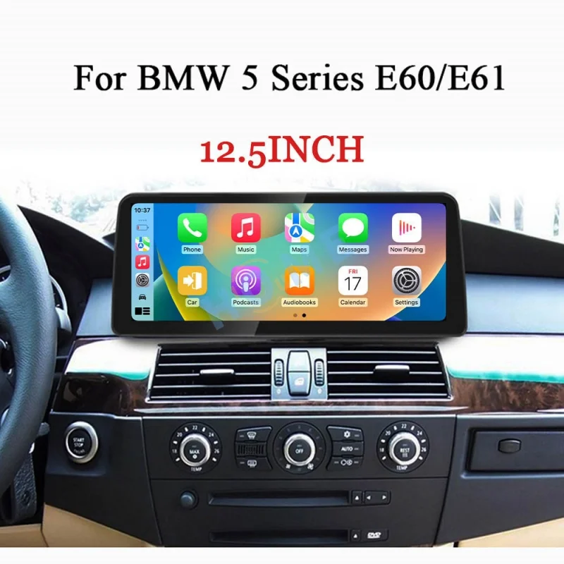 Qualcomm Android 13 GPS Navigation System Multimedia Video Player Car Carplay for BMW 3 Series E90 E91 5 Series E60 E61