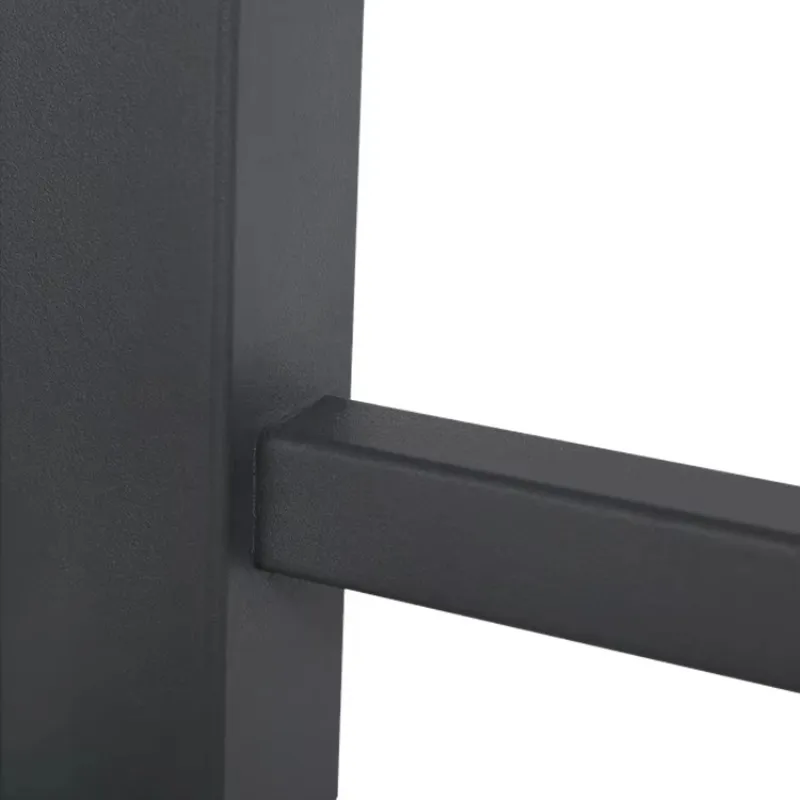 Hotel Style Electric Towel Dryer with Powder Coating Black Steel Material and Heater Feature for Bathroom Use