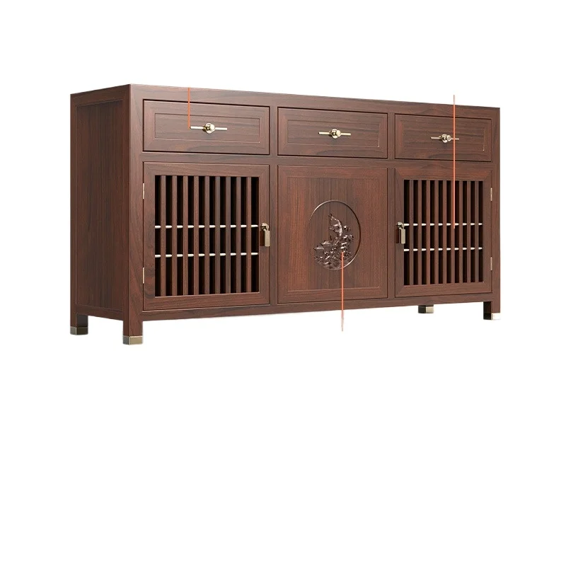 

New Chinese-style solid wood invisible safe, household CSP standard side cabinet with drawer storage hidden type