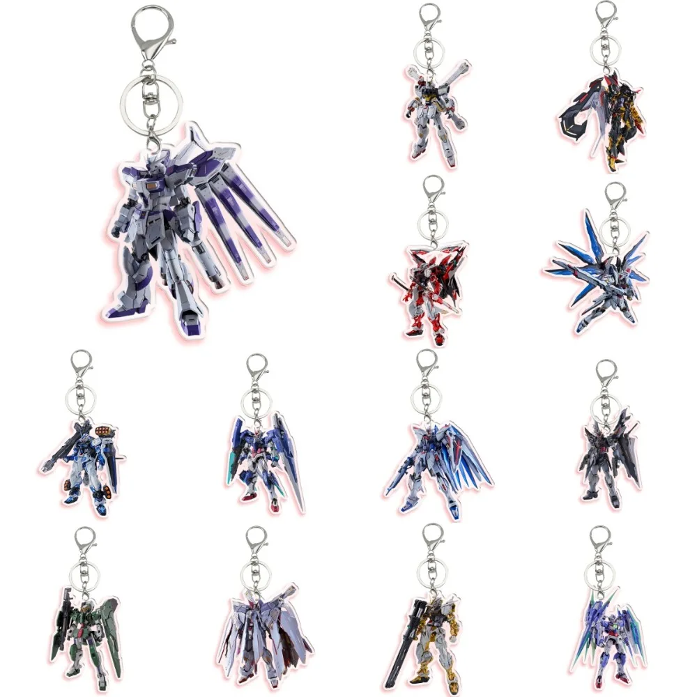 Costume Mobile de Style constructeur en métal, Gundam révélé, chronographe, porte-clés, jouet d'action, figurines, pendentif en acrylique, jouet classique