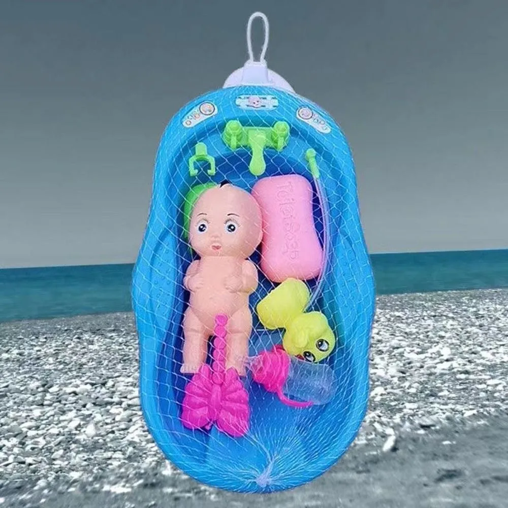 Ensemble de bain pour poupées, jeu de simulation, jouets de soins pour bébé fille et garçon, ensemble de poupées avec accessoires de baignoire, jouets pour tout-petits, cadeaux d'anniversaire