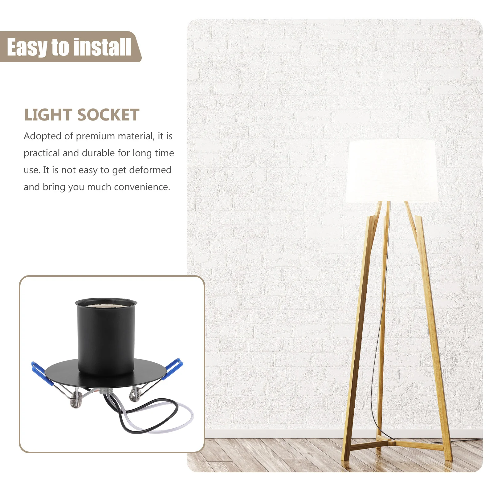 

E27 Lamp 8Cm Ceiling Threaded Lamp Holder Replacement For Light Bulbs Industrial Style Socket For Home Office Cafe Hotel