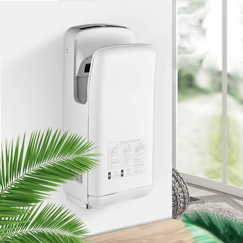 Double Jet Hand Dryer Automatic Sensor,High Speed 3-6 Second Wall Mounted Commercial Hand Dryer for Hotel Restroom