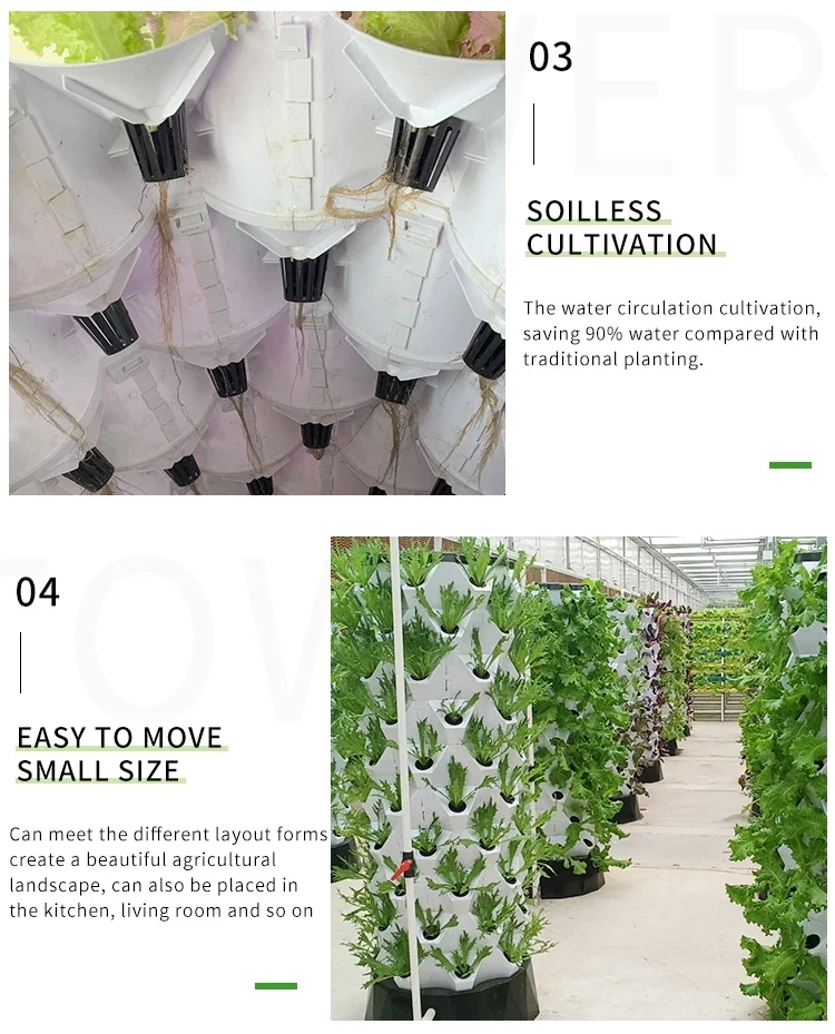 Hydroponics Tower Aquaponics Grow System | Growing Kit for Indoor Outdoor Hydratin