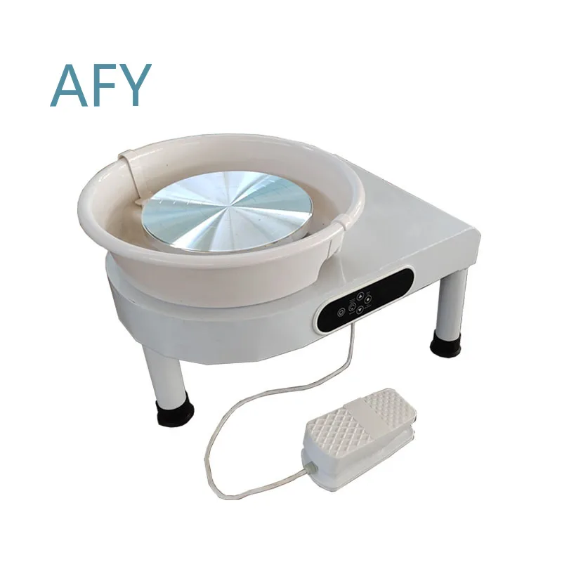 Electric Pottery Wheel for Ceramic Forming LCD Screen 25CM 250W Foot Pedal Clay Sculpting Tool for DIY Art Craft Pottery
