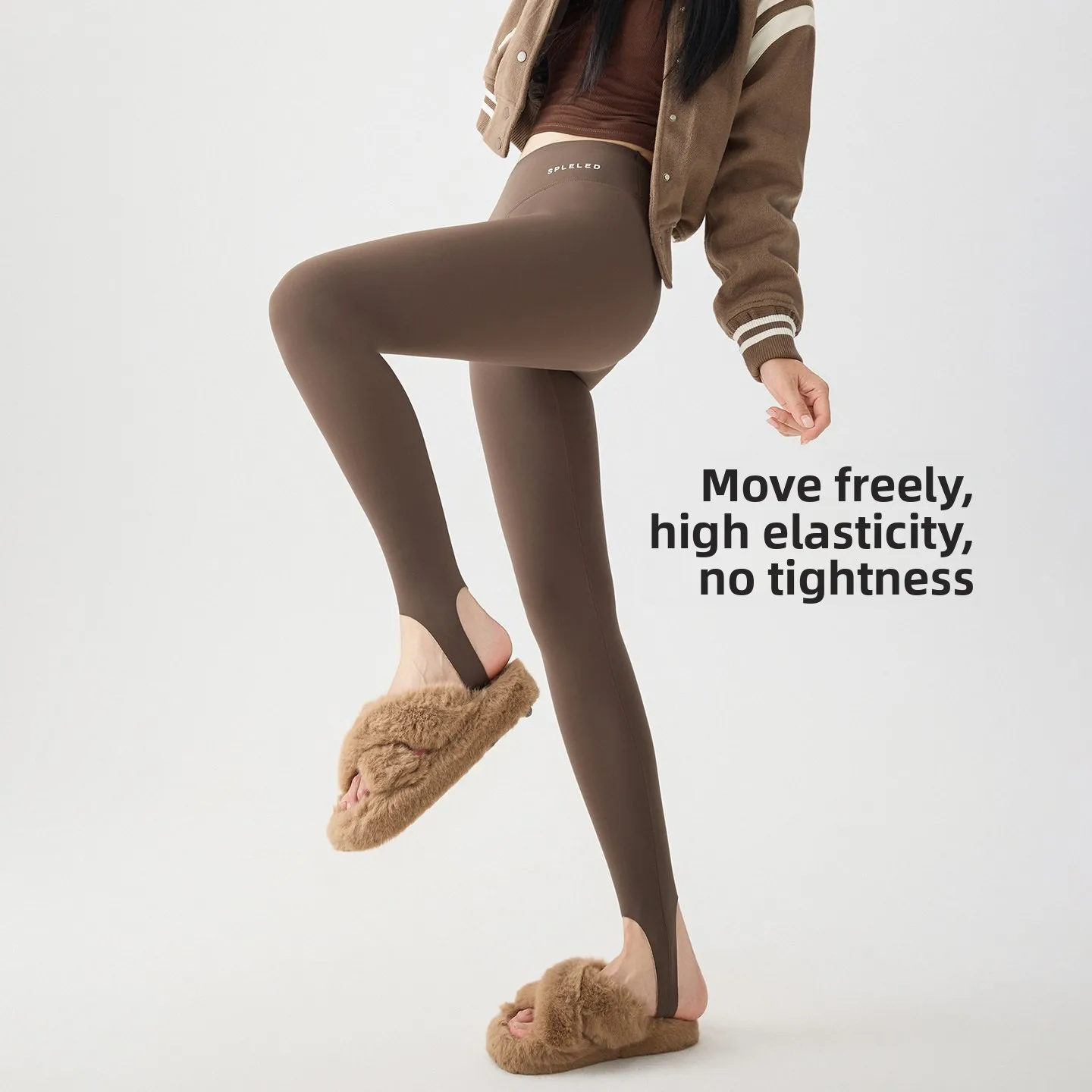 ارتفاع الخصر اليوغا السراويل النسائية الخريف الشتاء Fce اصطف ضيق لا بيلينغ arkskin السراويل عارضة طويلة السراويل مريحة تناسب