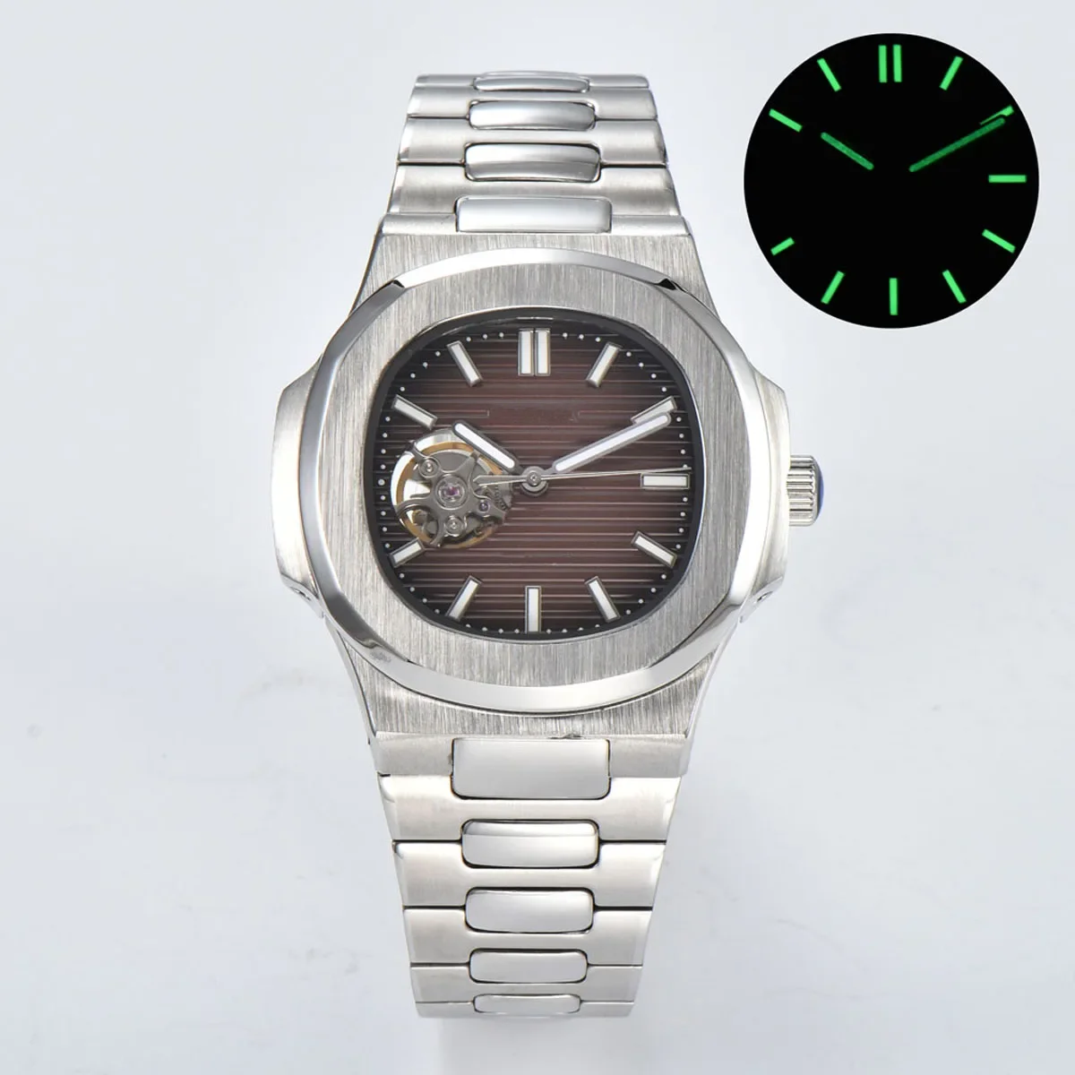 43mm NH38 automatic wristwatches for men with Japan genuine NH38 automatic movement 7118/1200A-011 5711/1300A-001 customize logo