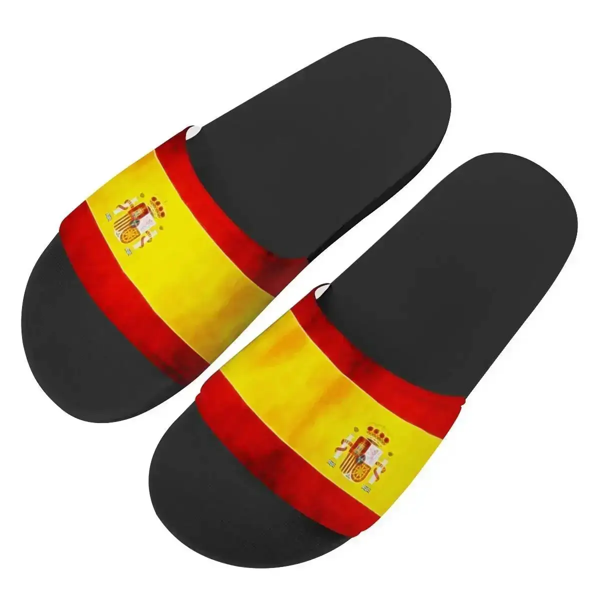 Men's Slippers Flip Flops Spanish Flag Pattern Casual Slides Men Non-Slip Beach Shoes Summer Sandals Zapatos Hombre