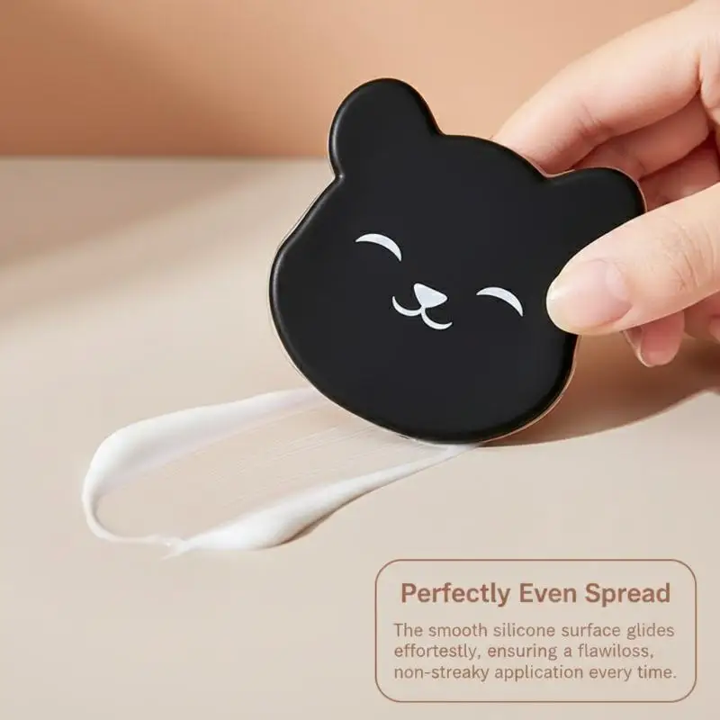 Soft Bear Shaped Silicone Makeup Tool Foundation Applicator Body Lotion Spreader For Even Cream  Skin Care Routine