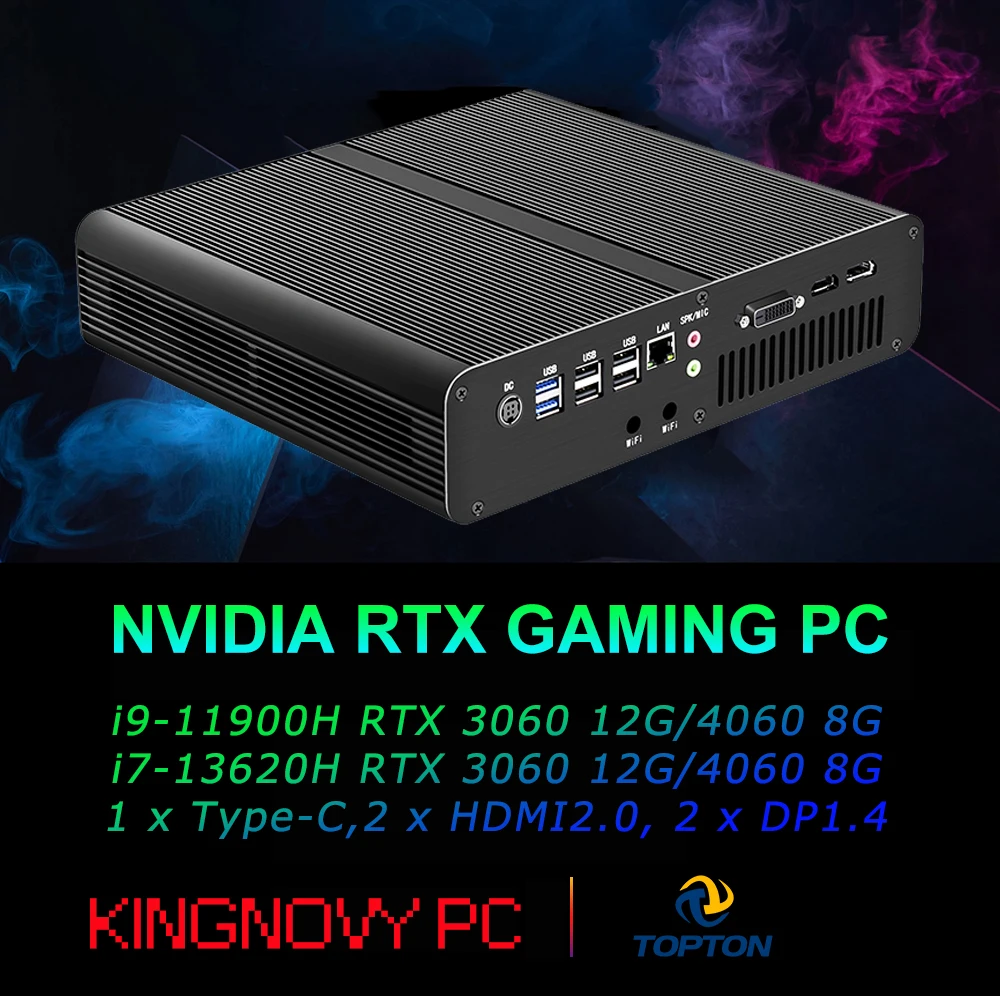 

Super Deal Gaming Mini PC Intel i7-13700H i9-11900H NVIDIA RTX 4060 8G/RTX 3060 12G DDR5 NVMe Windows 11 Pro Gamer Computer WiFi