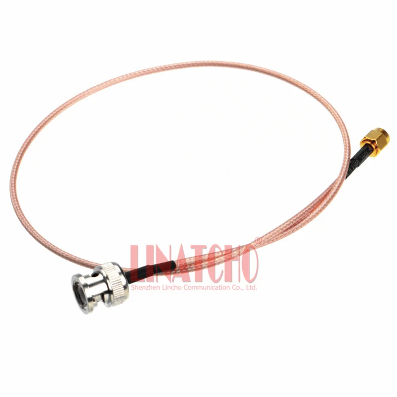 Male BNC to SMA Male Connector 50cm Length RG316 Jumper Pigtail Coaxial Cable