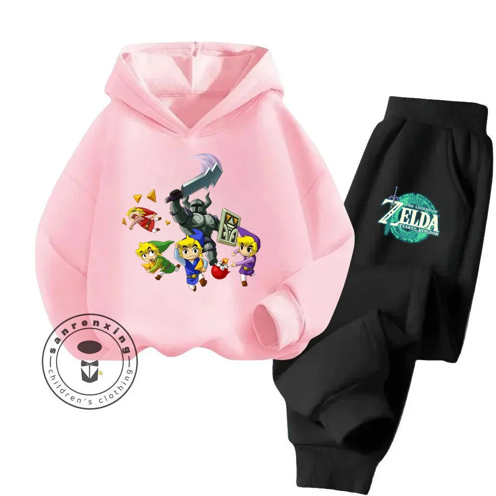 Chic Cartoon The Legend of Zelda adatto per ragazzi e ragazze abiti alla moda con Iconic 2024 Cartoon Artwork felpa con cappuccio