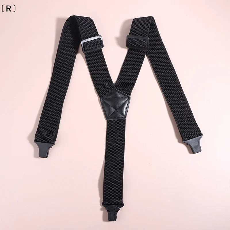 〔r〕suspensorios-de-trabalho-reforcados-para-homens-modelo-y-back-largo-com-3-presilhas-de-plastico-elasticos-ajustaveis-para-calcas