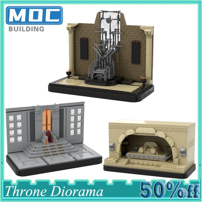 Movie Series Space Wars Galactic Empire Castle Model Throne Diorama DIY  Assembly Building Blocks Children's Toys Gifts