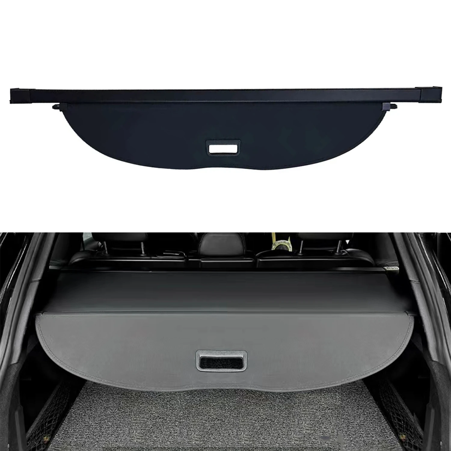 

For Porsche Cayenne 2011-2024 Black Car Accessories Rear Trunk Security Shade Retractable Cargo Cover 1Set