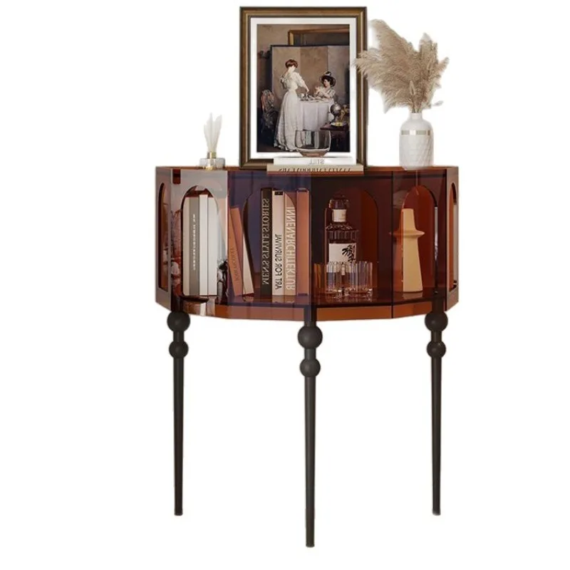 

cabinet modern simple entrance entrance table semi-circular decorative shelf French creative entrance table